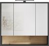 Badezimmerspiegelschrank >Liguria< in Anthrazit / Evoke Eiche - 80x72x21 (BxHxT) Bild 4