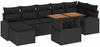vidaXL Garten-Sofa-Set mit Kissen 8 pcs Schwarz 3349617 Bild 2