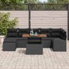 vidaXL Garten-Sofa-Set mit Kissen 8 pcs Schwarz 3349617 Bild 3
