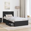 vidaXL Bettrahmen Schwarz und Silber 100 x 200 cm Holzwerkstoff 3410932 Bild 3