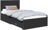 vidaXL Bettrahmen Schwarz und Silber 100 x 200 cm Holzwerkstoff 3410932 Bild 2