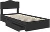 vidaXL Aufbewahrungsbett Schwarz 90 x 190 cm Holzwerkstoff 3413139 Bild 5