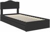 vidaXL Aufbewahrungsbett Schwarz 90 x 190 cm Holzwerkstoff 3413139 Bild 4