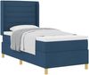 vidaXL Boxspringbett mit Matratze mit Kopfteil Blau 100 x 200 cm Stoff 3341762 Bild 2