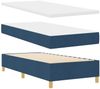 vidaXL Boxspringbett mit Matratze mit Kopfteil Blau 100 x 200 cm Stoff 3341762 Bild 4