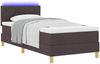 vidaXL LED Boxspringbett mit Kopfteil Dunkelbraun 100 x 200 cm Stoff 3342495 Bild 3