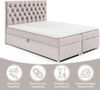 Best for Home Boxspringbett mit Bettkasten Doppelbett Trinity K14 Bonellfederkern inkl 7cm Topper (140x200 160x200 180x200 200x200 cm, Bonell-Matratze, gepolstertes Kopfteil, Polsterbett versch. Größen), mit oder ohne Topper, Flexible Liefermöglichkeit... Bild 2