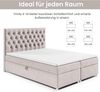 Best for Home Boxspringbett mit Bettkasten Doppelbett Trinity K14 Bonellfederkern inkl 7cm Topper (140x200 160x200 180x200 200x200 cm, Bonell-Matratze, gepolstertes Kopfteil, Polsterbett versch. Größen), mit oder ohne Topper, Flexible Liefermöglichkeit... Bild 4