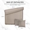 Pure cottom Bettwäsche Satin Bettwäsche weiß/taupe, Baumwoll-Satin, verschiedene Größen Bild 3
