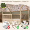 Crazy Pine 'Crazy Folly+' Hausbett mit hohem Rausfallschutz, Holz natur, 90x200 cm, mit Schublade Bild 4