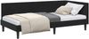vidaXL Eckbettgestell mit Kopfteil Schwarz 100 cm x 200 cm Samt 42016363 Bild 2