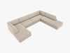 Micadoni Panorama-Ecksofa Ruby 7-Sitzer Rechts Samt Salvador Beige Bild 3