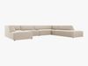 Micadoni Panorama-Ecksofa Ruby 7-Sitzer Rechts Samt Salvador Beige Bild 2