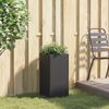 vidaXL Pflanzkübel Schwarz 30x30x60 cm Poly Rattan 366410 Bild 3