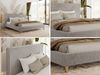 Design Polsterbett LUMARO CLASSIC 140 x 200 cm mit Lattenrost & 12cm hohen Füßen, Doppelbett mit Kopfteil, Konfigurierbar, Multipocket Matratze - Hellgrau Plüsch - ELORI LUX Bild 2
