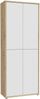 Forte ALICE SPRINGS Schuhschrank 70 80, moderner Flurschrank mit 4 Türen und 8 Einlegeböden, Holzwerkstoff, Grey / Artisan Eiche Holzdekor, 74,5 cm breit x 191,9 cm hoch x 34,9 cm tief Bild 4