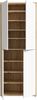 Forte ALICE SPRINGS Schuhschrank 70 80, moderner Flurschrank mit 4 Türen und 8 Einlegeböden, Holzwerkstoff, Grey / Artisan Eiche Holzdekor, 74,5 cm breit x 191,9 cm hoch x 34,9 cm tief Bild 5