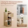 SoBuy FBT111-Nx2 Nachttisch 2er Set mit Schublade für Boxspringbett Sofatisch 2 stücke Beistelltisch schmal Telefontisch Nachtschrank Nachtkommode Natur BHT ca. : 20 x 60 x 35 cm Bild 3