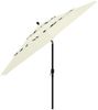 vidaXL Sonnenschirm mit Aluminium-Mast 3-lagig Sandfarbe 3,5 m 313876 Bild 3