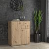 Kommode >Tembi< in Artisan Eiche - 73,7x85,5x34,8cm (BxHxT) Bild 2