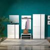 Schuhschrank >Atrium< in weiß, Holzwerkstoff - 91x115x34cm (BxHxT) Bild 5