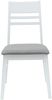 vidaXL Esszimmerstühle 2 pcs Weiß 43 x 54 x 89 cm Massives Gummiholz 42020442 Bild 5