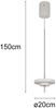 Kleine dimmbare LED Pendelleuchte KEATON im modernen Design, Hellgrau Ø 20cm Bild 4