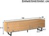 MODFU TV-Schrank Sideboard mit skulpturaler 3D-Textur & welliger Maserung (Packung, 1-St, 180x51,5x38 cm in Natural, 2 Türen, 2 Schubladen, Metallbeine) Heller Holzsockel unterstreicht das einzigartige Design Bild 5