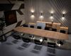 Rheinland Möbel Konferenztisch KONTI 520x130 cm – ovaler Besprechungstisch in Nussbaum mit verchromten Säulenfüßen & 2 Kabelauslässen, erweiterbarer Meetingtisch für 16–18 Personen, moderner XXL-Tisch fürs Büro Bild 4