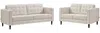 Vente-unique - DIBALU Couchgarnitur StoffStoff Beige - B 87 cm x H 84 cm x L 141 cm200 cm Bild 2