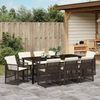 vidaXL Garten Essgruppe 9 pcs Braun Poly-Rattan 3380632 Bild 4