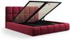 Micadoni Stauraumbett mit Kopfteil Bellis Samtstoff Bluvel Rot 180x200 Bild 5