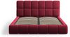 Micadoni Stauraumbett mit Kopfteil Bellis Samtstoff Bluvel Rot 180x200 Bild 3