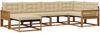 vidaXL Outdoor-Sofagarnitur mit Kissen 6 pcs Natur und Beige 3381541 Bild 2