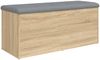 Sitzbank JONA mit Stauraum Sonoma-Eiche 102x42x45 cm | Aufbewahrungsbank Flurbank Garderobenbank Bild 2