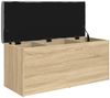Sitzbank JONA mit Stauraum Sonoma-Eiche 102x42x45 cm | Aufbewahrungsbank Flurbank Garderobenbank Bild 5