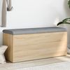 Sitzbank JONA mit Stauraum Sonoma-Eiche 102x42x45 cm | Aufbewahrungsbank Flurbank Garderobenbank Bild 3