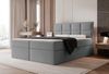 Selsey 'Silensio' Boxspringbett mit Bonellmatratze, Topper, Samt, grau, 160x200 cm Bild 2