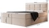 Selsey 'Silensio' Boxspringbett mit Bonellmatratze, Topper, Samt, grau, 160x200 cm Bild 4