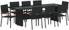 vidaXL Garten Essgruppe 9 pcs Schwarz Poly-Rattan 3365414 Bild 2