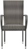 vidaXL Gartenstühle Stapelbar 6 Stk. Grau Poly Rattan 310088 Bild 4