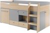 Etagenbett Olkuna OK08 (Farbe: Platingrau + Biscuit Eiche, Größe: 90x200) Bild 2