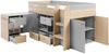 Etagenbett Olkuna OK08 (Farbe: Platingrau + Biscuit Eiche, Größe: 90x200) Bild 3