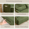 LVHOM Schlafsofa 2-Sitzer, Klappsofa mit Schlaffunktion, Bettsofa aus Cordstoff, Schlafcouch mit Kissen und Seitentaschen, 165x92x82 cm Bild 4