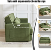 LVHOM Schlafsofa 2-Sitzer, Klappsofa mit Schlaffunktion, Bettsofa aus Cordstoff, Schlafcouch mit Kissen und Seitentaschen, 165x92x82 cm Bild 5