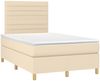 vidaXL Boxspringbett mit Matratze & LED Creme 120x200 cm Stoff, Härtegrad: H2 [3135506] Bild 3