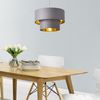 lux. pro 'Lopar' Hängeleuchte, E27, Metall / Stoff, Grau, Ø 30 cm Bild 5