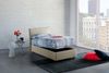 Dmora Aquilla-Einzelbett, Bettkasten mit Stoffbezug, 100 % Made in Italy, Öffnung vorne, inklusive Matratze 80 x 190 cm, Beige Bild 4