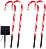 LMaxhome LED-Lichterkette Solar Weihnachten Zuckerstangen Lichter Gartenleuchte Deko, (4/5/8/10 Stück) 8 Modi Weihnachts Baum Beleuchtung Garten Party Außen Bild 4