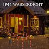LMaxhome LED-Lichterkette Solar Weihnachten Zuckerstangen Lichter Gartenleuchte Deko, (4/5/8/10 Stück) 8 Modi Weihnachts Baum Beleuchtung Garten Party Außen Bild 2